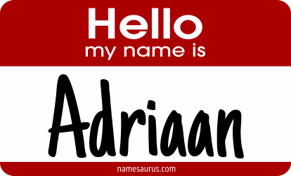 Hello my name is Adriaan png download
