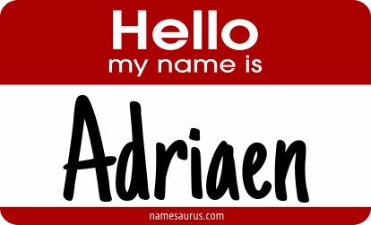 Hello my name is Adriaen png download