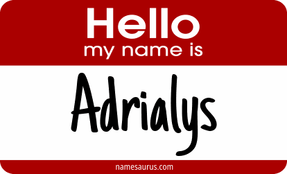 Hello my name is Adrialys png download
