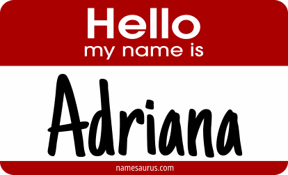 Hello my name is Adriana png download