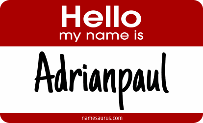 Hello my name is Adrianpaul png download