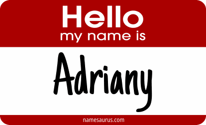 Hello my name is Adriany png download