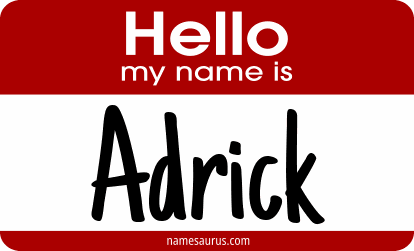 Hello my name is Adrick png download