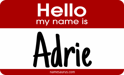 Hello my name is Adrie png download