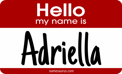 Hello my name is Adriella png download