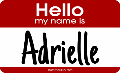 Hello my name is Adrielle png download