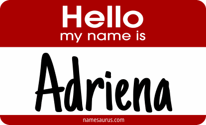 Hello my name is Adriena png download