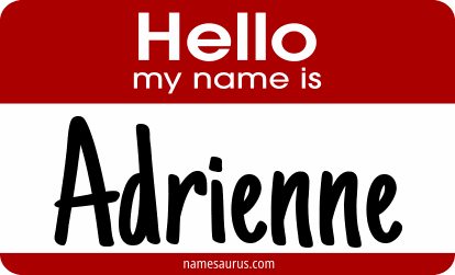 Hello my name is Adrienne png download