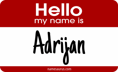 Hello my name is Adrijan png download