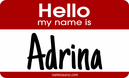 Hello my name is Adrina png download