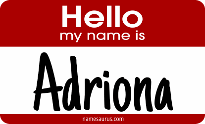 Hello my name is Adriona png download