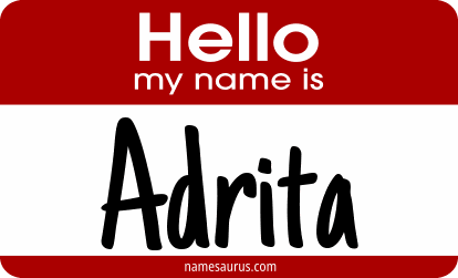 Hello my name is Adrita png download