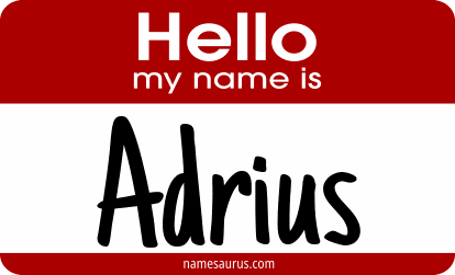 Hello my name is Adrius png download