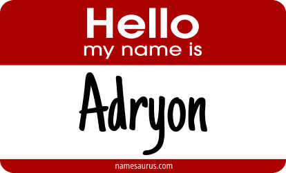 Hello my name is Adryon png download