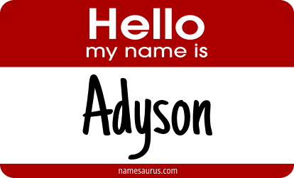 Hello my name is Adyson png download