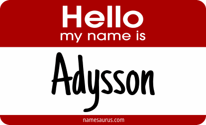 Hello my name is Adysson png download