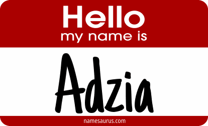 Hello my name is Adzia png download
