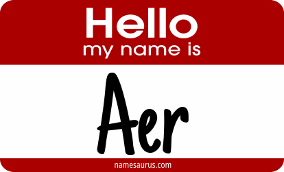 Hello my name is Aer png download