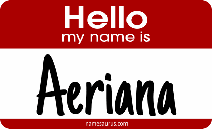 Hello my name is Aeriana png download