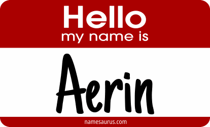 Hello my name is Aerin png download