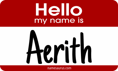 Hello my name is Aerith png download