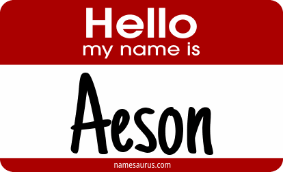 Hello my name is Aeson png download