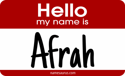 Hello my name is Afrah png download