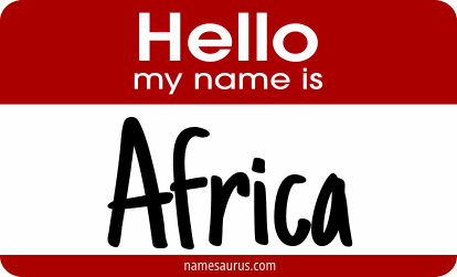 Hello my name is Africa png download