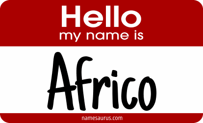 Hello my name is Africo png download