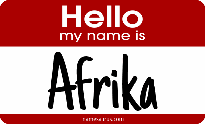 Hello my name is Afrika png download