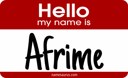 Hello my name is Afrime png download