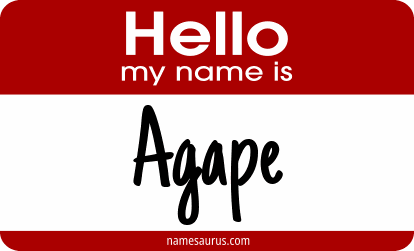 Hello my name is Agape png download