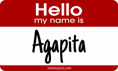 Hello my name is Agapita png download