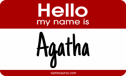 Hello my name is Agatha png download