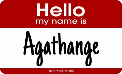 Hello my name is Agathange png download