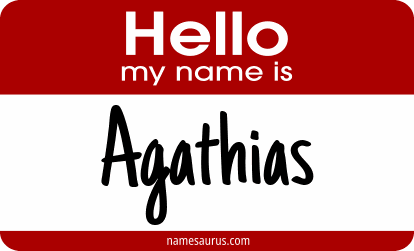 Hello my name is Agathias png download