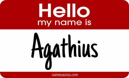 Hello my name is Agathius png download