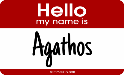 Hello my name is Agathos png download