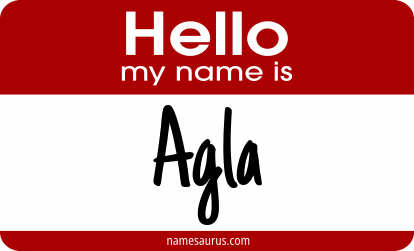Hello my name is Agla png download