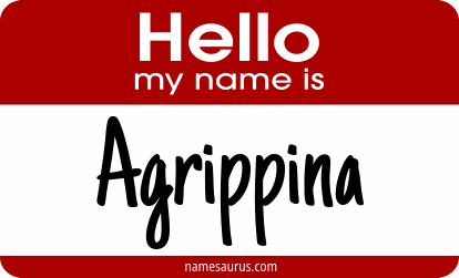 Hello my name is Agrippina png download