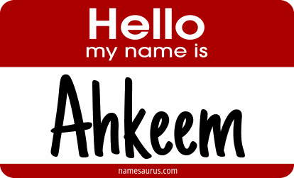 Hello my name is Ahkeem png download