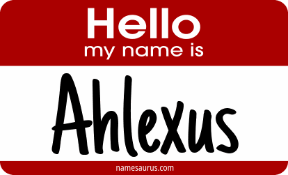 Hello my name is Ahlexus png download