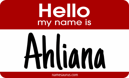 Hello my name is Ahliana png download