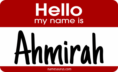 Hello my name is Ahmirah png download