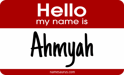 Hello my name is Ahmyah png download
