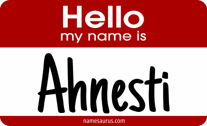 Hello my name is Ahnesti png download