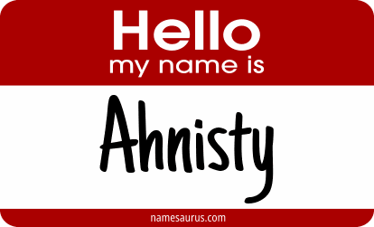 Hello my name is Ahnisty png download