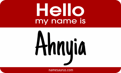 Hello my name is Ahnyia png download