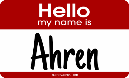 Hello my name is Ahren png download