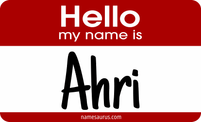 Hello my name is Ahri png download
